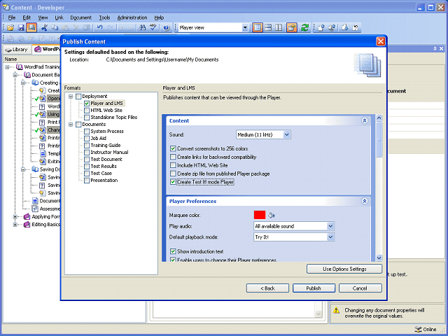 Screen image of this step