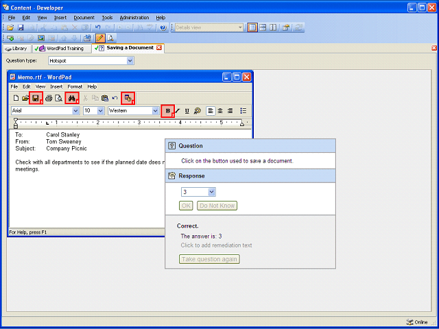 Screen image of this step