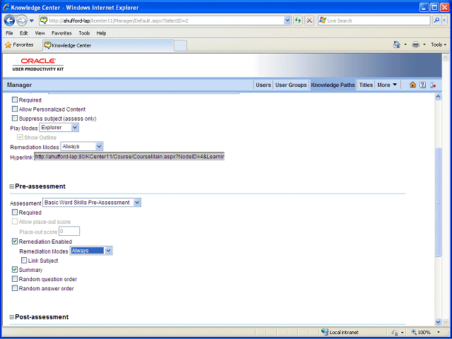 Screen image of this step