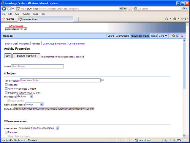 Screen image of this step