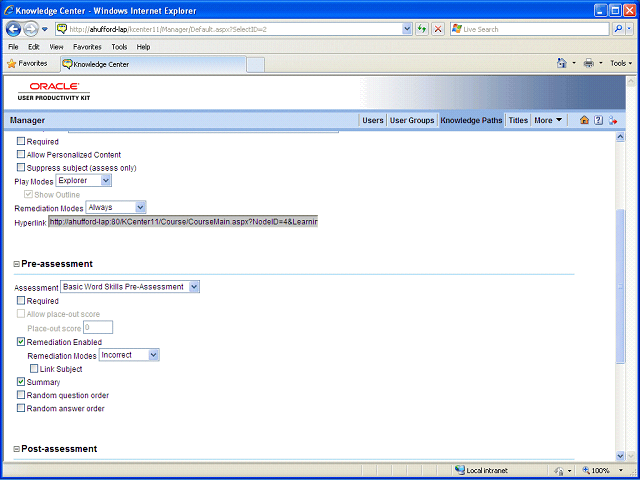 Screen image of this step