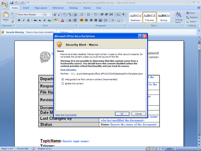 Screen image of this step
