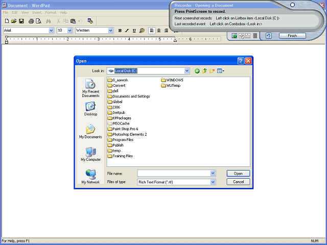 Screen image of this step