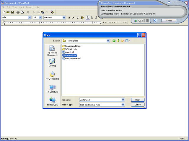 Screen image of this step