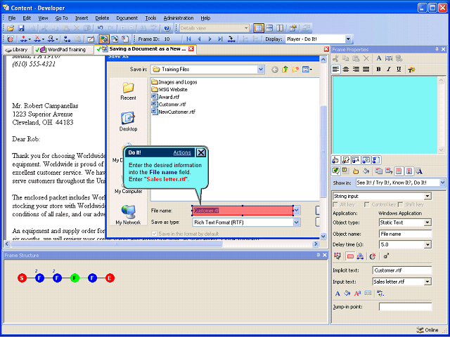 Screen image of this step