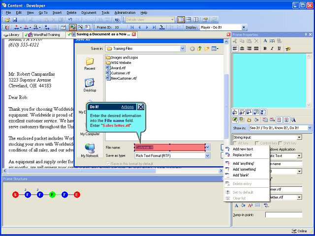 Screen image of this step