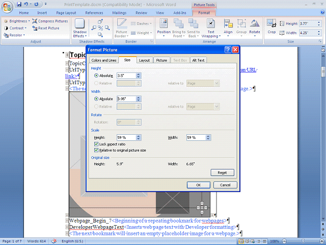 Screen image of this step