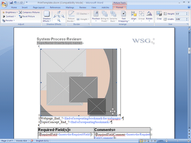 Screen image of this step