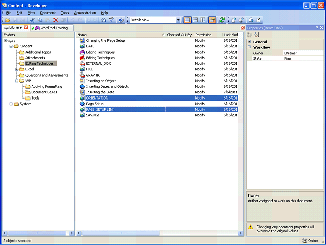 Screen image of this step