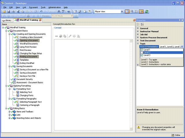 Screen image of this step