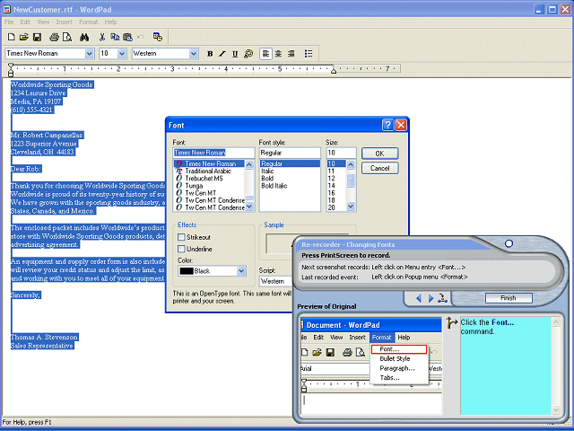Screen image of this step