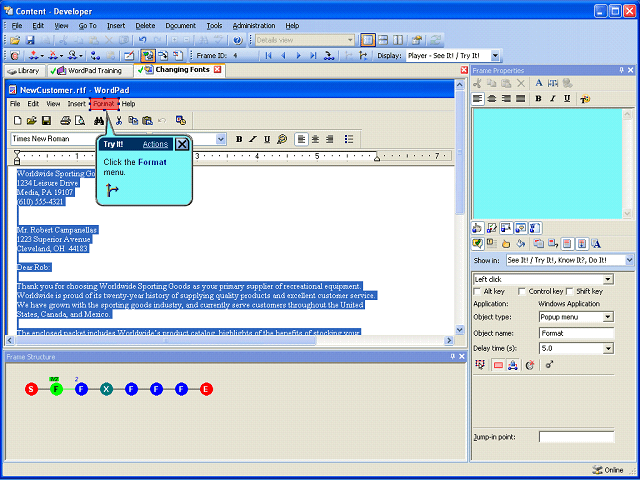 Screen image of this step