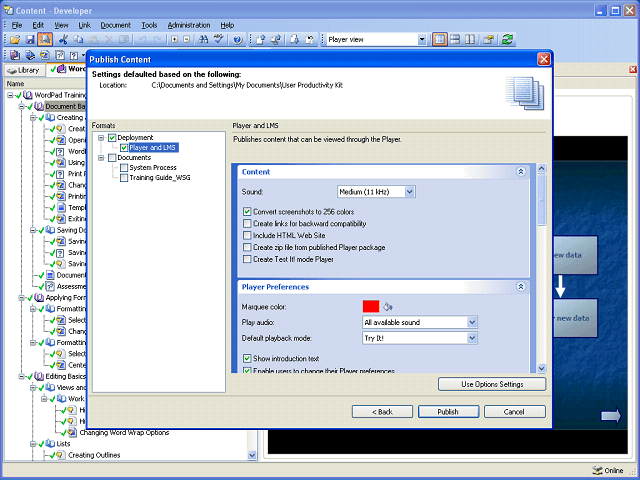 Screen image of this step