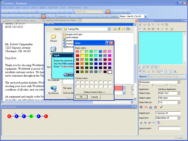 Screen image of this step