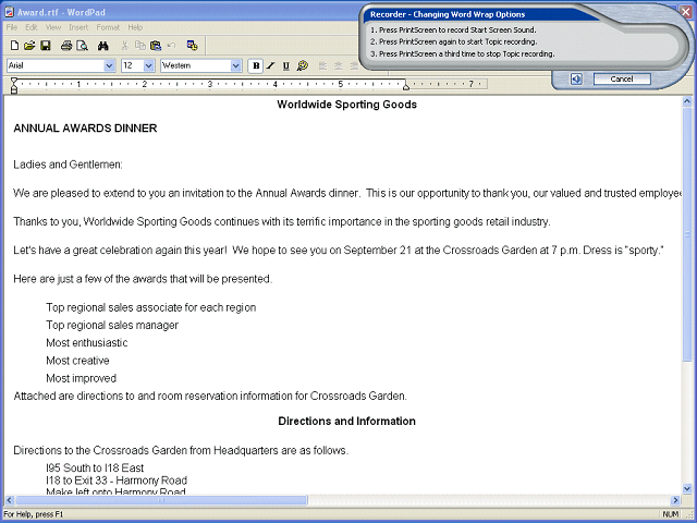 Screen image of this step