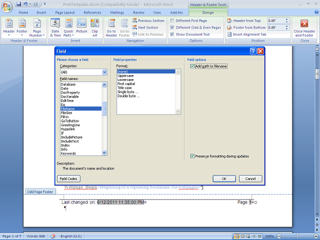Screen image of this step