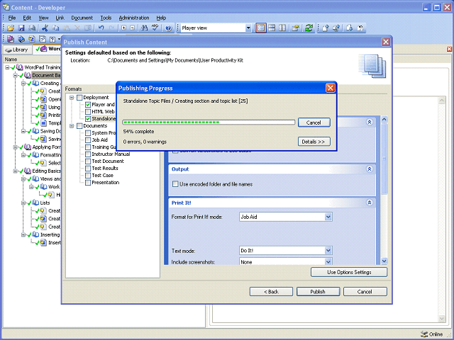 Screen image of this step