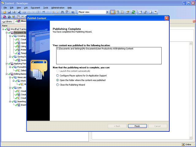 Screen image of this step