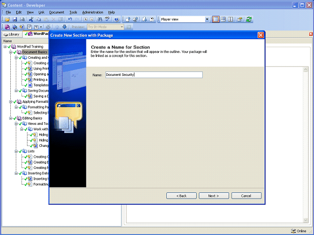 Screen image of this step