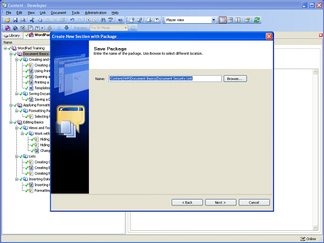 Screen image of this step