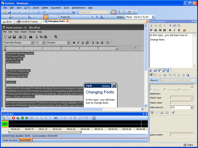 Screen image of this step