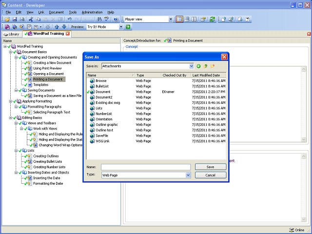 Screen image of this step