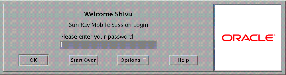 Capture d'écran de la boîte de dialogue de connexion NSCM avec le champ Mot de passe
