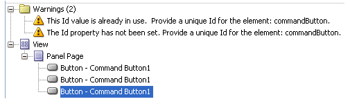 Element Identifier Audit in Structure Pane