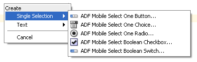 Context Menu for Selection Controls