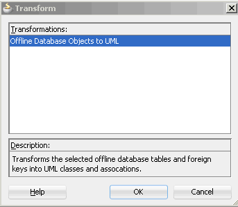 transform db to uml