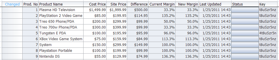 ADF Table component with downloaded data