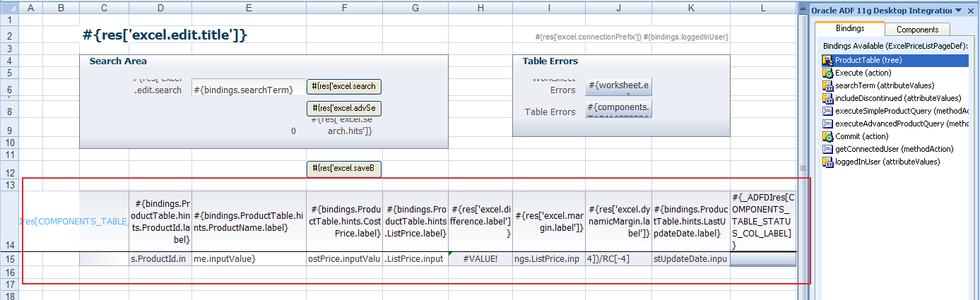 ADF Desktop Integration Components and Bindings