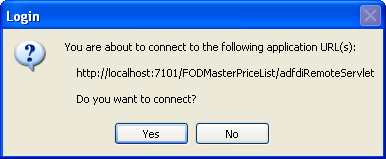 Login dialog box