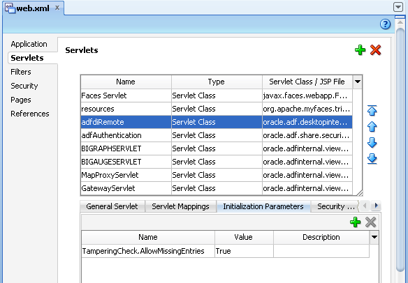 Shows how to enable missing metadata entries In JDev