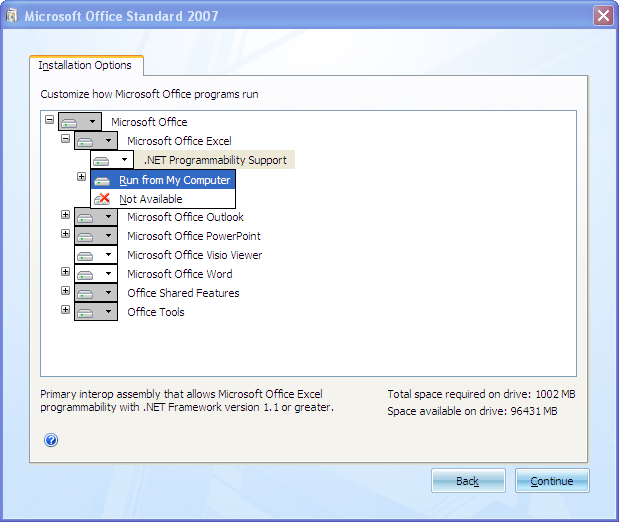 Enabling .NET programmability support