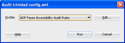 Audit Profile dialog