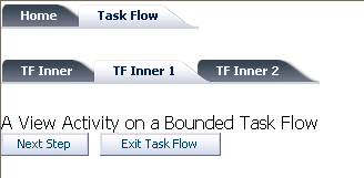 Runtime Menu Hieararchy Including a Bounded Task Flow
