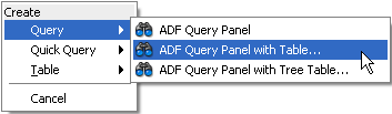 Data Control query context menu