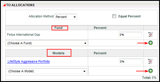 Model and Fund Options in OIPA