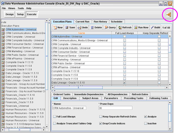 Dacとinformatica Powercenterのタスクのサポート