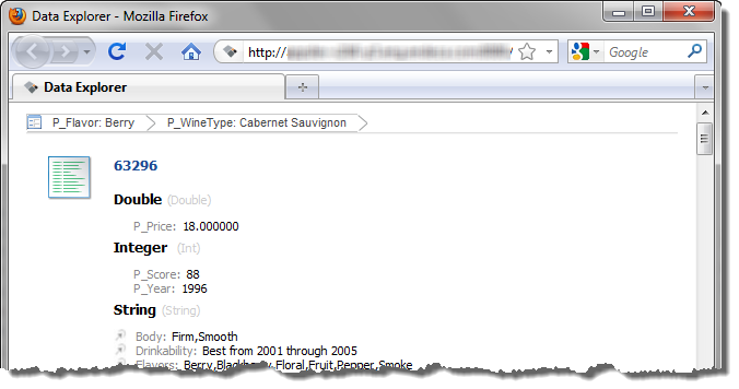 Data Explorer component - print window