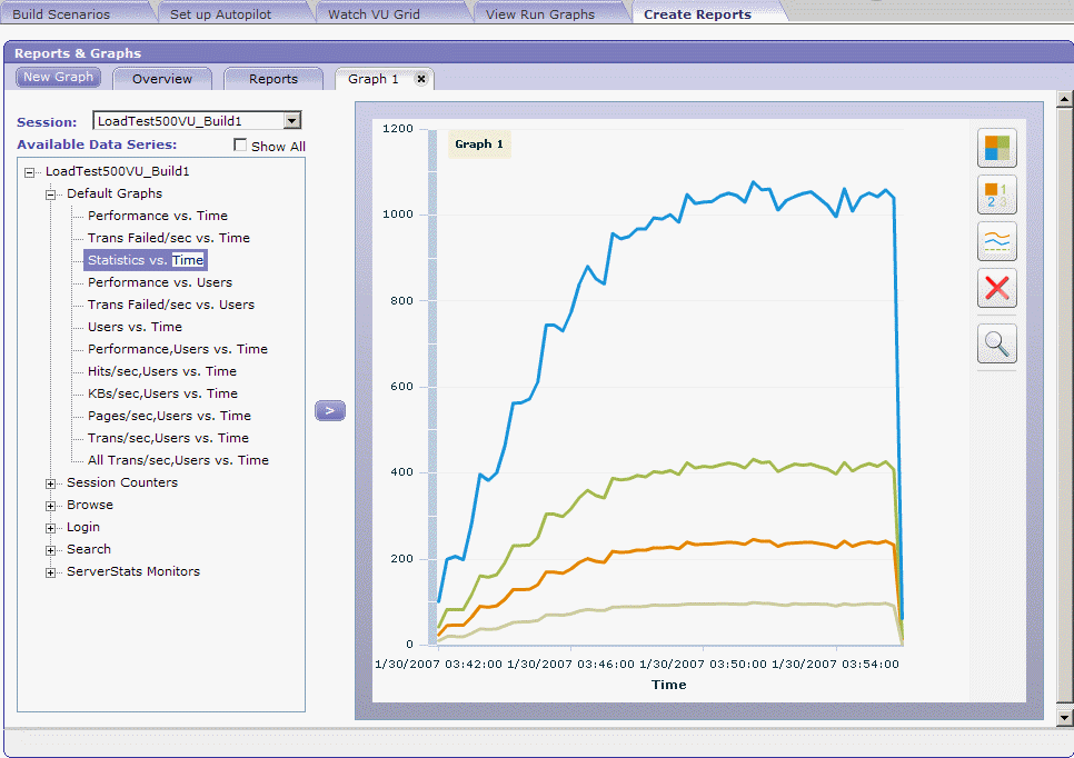 「レポートの作成」タブのイメージ。