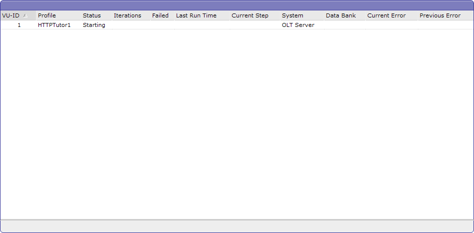 仮想ユーザー・ステータス・グリッド・ウィンドウ