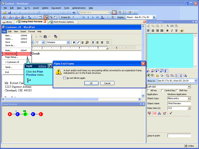 Screen image of this step
