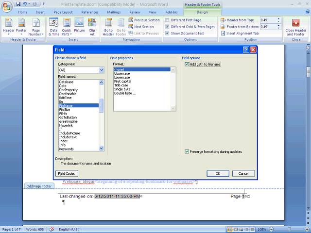 Screen image of this step