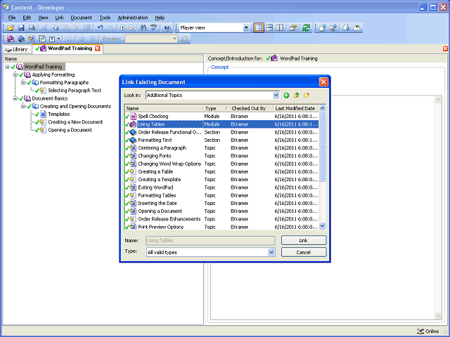 Screen image of this step