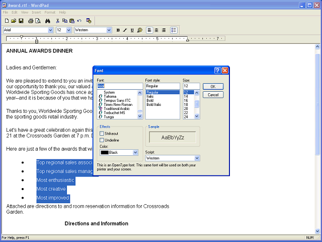 Screen image of this step