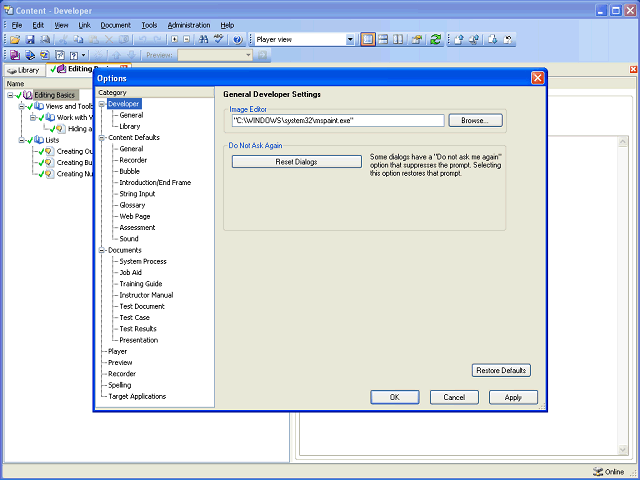 Screen image of this step