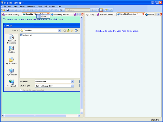 Screen image of this step
