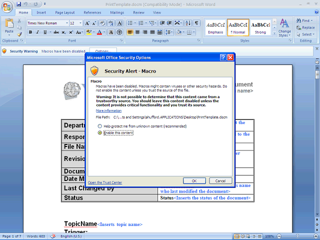 Screen image of this step